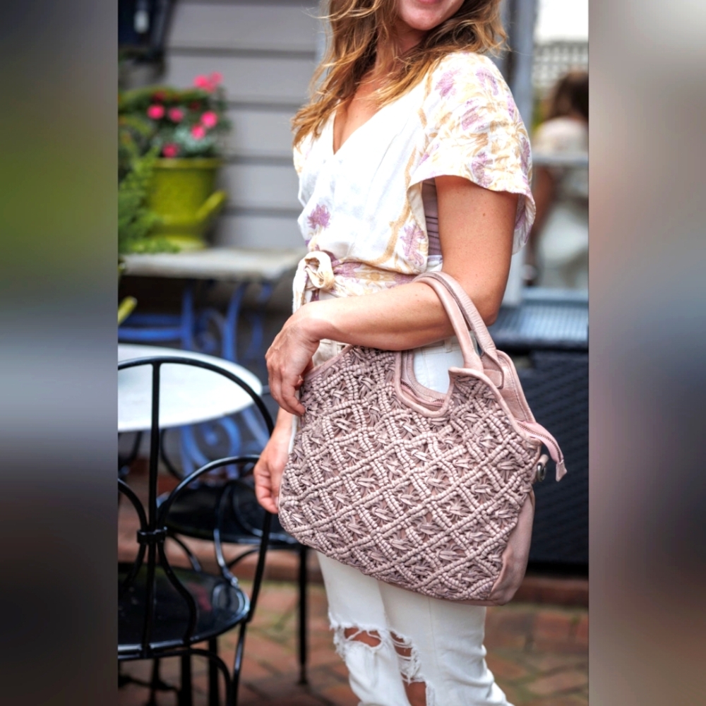 LATICO LEATHER Hand-Woven Kate Handbag W/ Crossbody Strap - Picture 9 of 14